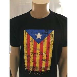 Fem Pais Estelada Eastern Catalan Independence Movement T Shirt M Starred Flag